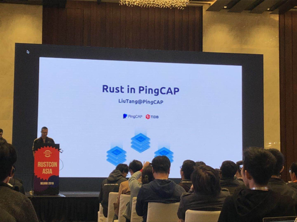 Siddon Tang, Chief Engineer and TiKV team lead at PingCAP, at RustCon Asia